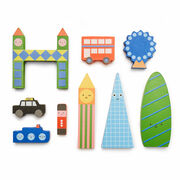 London wooden toy block set
